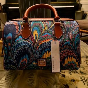 Dooney & Bourke Plumes Barrel Satchel
